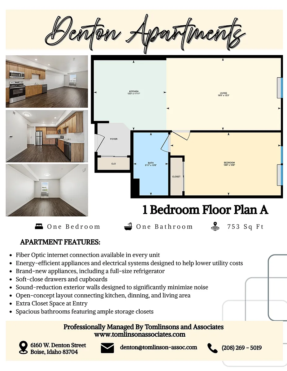 Floor plan One Bedroom