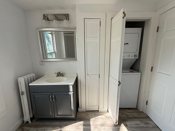 Bathroom with washer and dryer unit