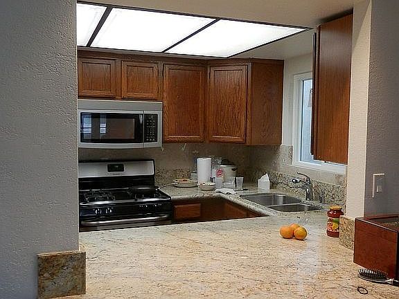 looking into kitchen over is