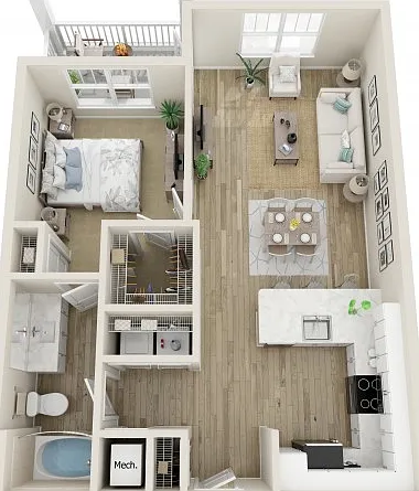 The Fripp One Bedroom Floor Plan The Fripp One Bedroom Floor Plan