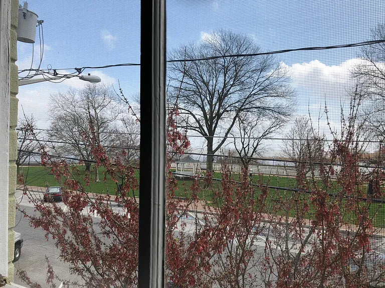 waterfront view of park and river