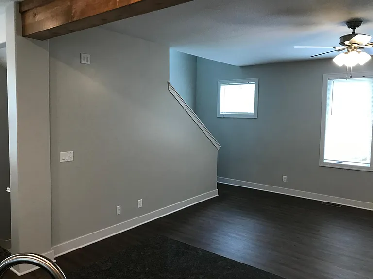 1st floor, kitchen looking at 2nd floor stairs from Living Room
