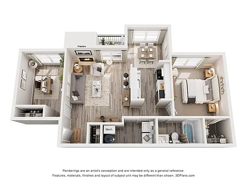 Floor plan Chesterfield Cup w/ Den