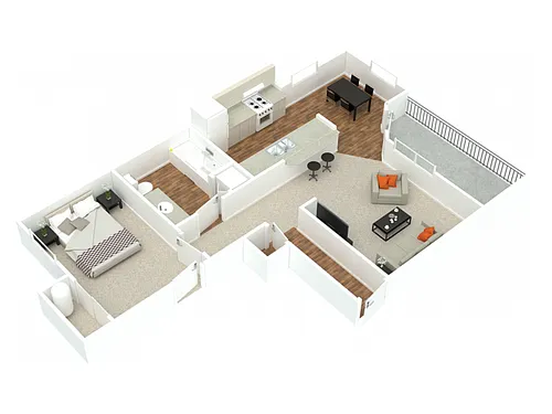 Floor plan 1x1A