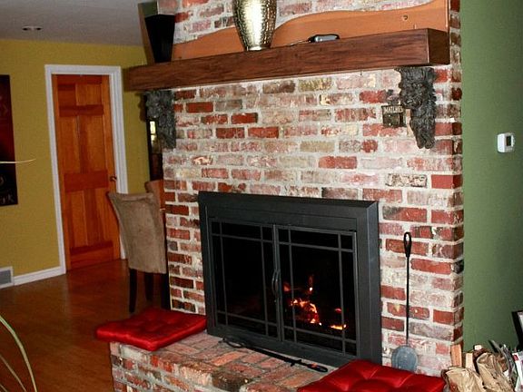 wood fire palce