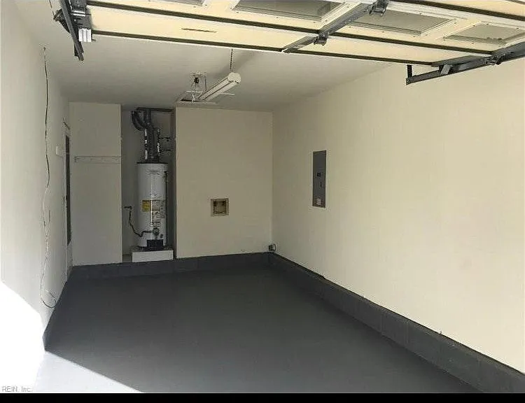 Single car garage with washer and dryer hookups inside
