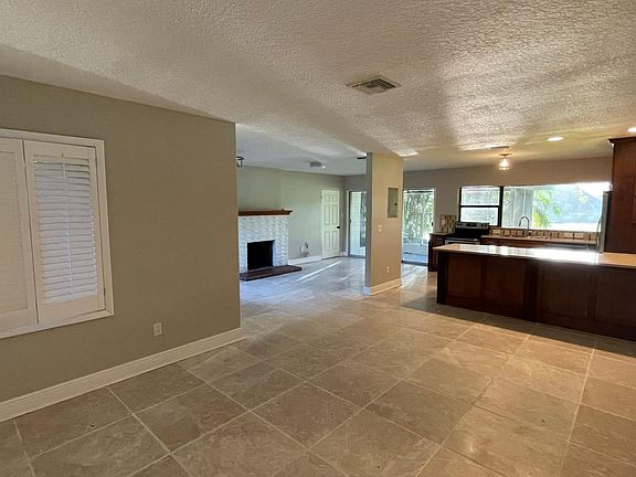 Open floor plan with a dining and living room.