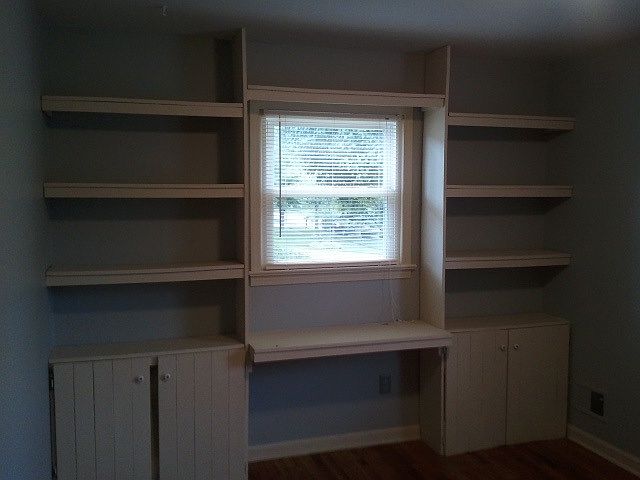 Built-in shelving