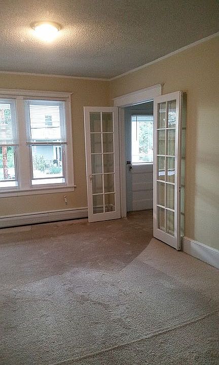 French doors in living room