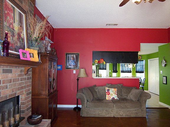 Great room with view into the kitchen
