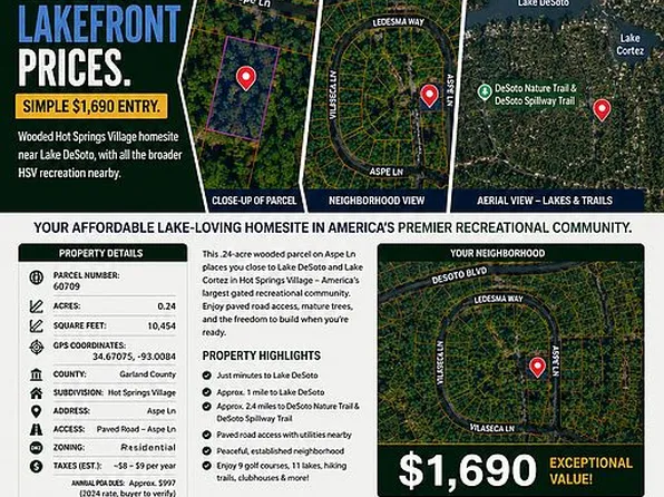 Aspe Ln, Hot Springs Village, AR 71909