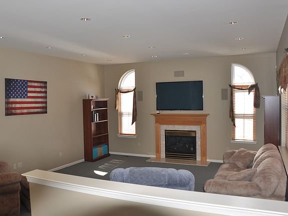 Family room with fireplace