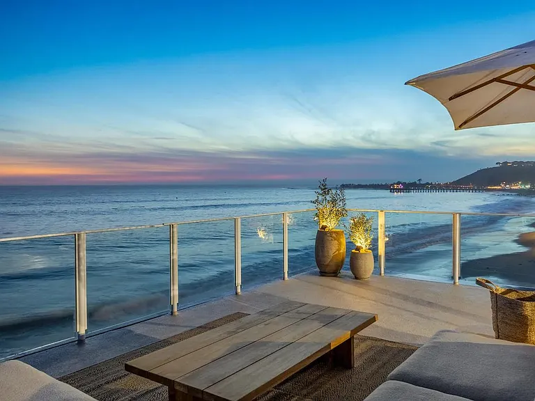 Embrace the evening serenity on the deck_a peaceful retreat under the night sky.