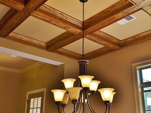Coffered Ceiling in Dining
