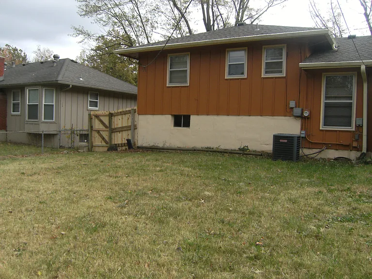 the back of the house.