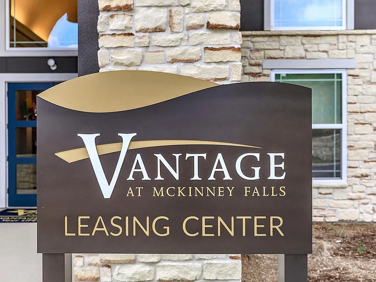 Vantage at McKinney Falls Leasing Center Sign