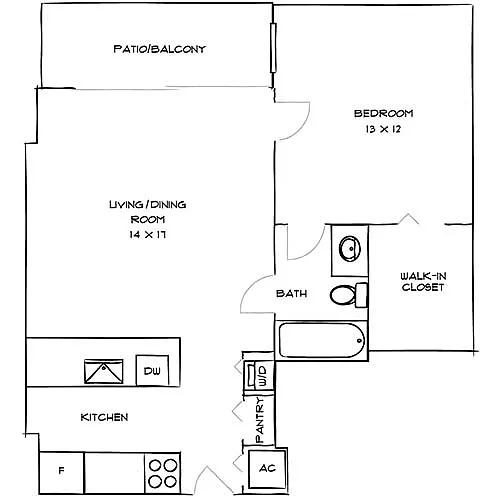 Floor plan Gallery 1B