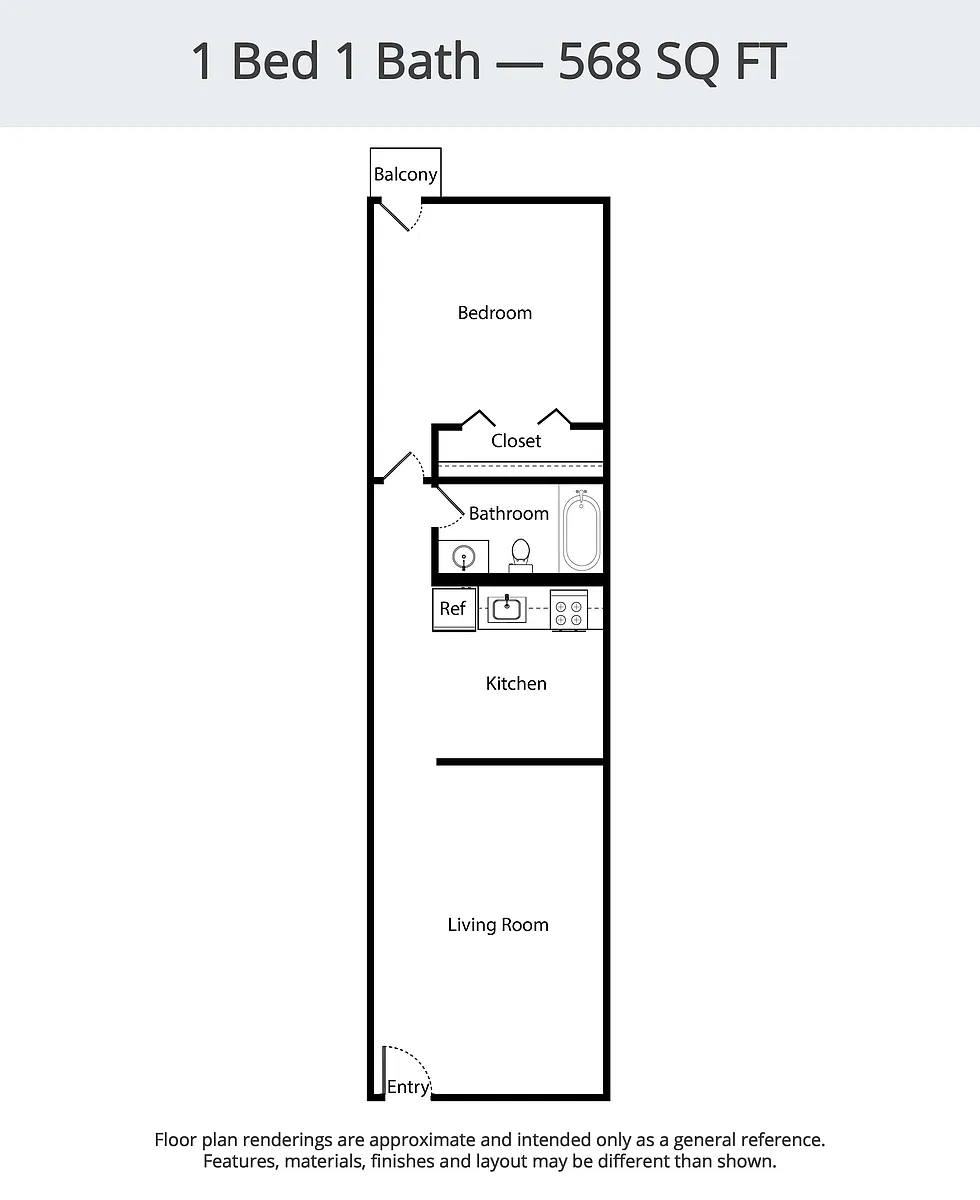 Floor plan 1 Bed 1 Bath 1035/2500