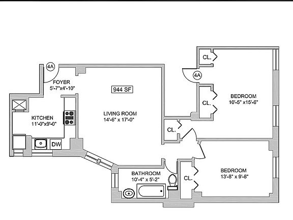 2nd image of 55 W 55th St APT 3A