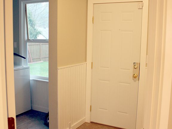 Back entrance with laundry room