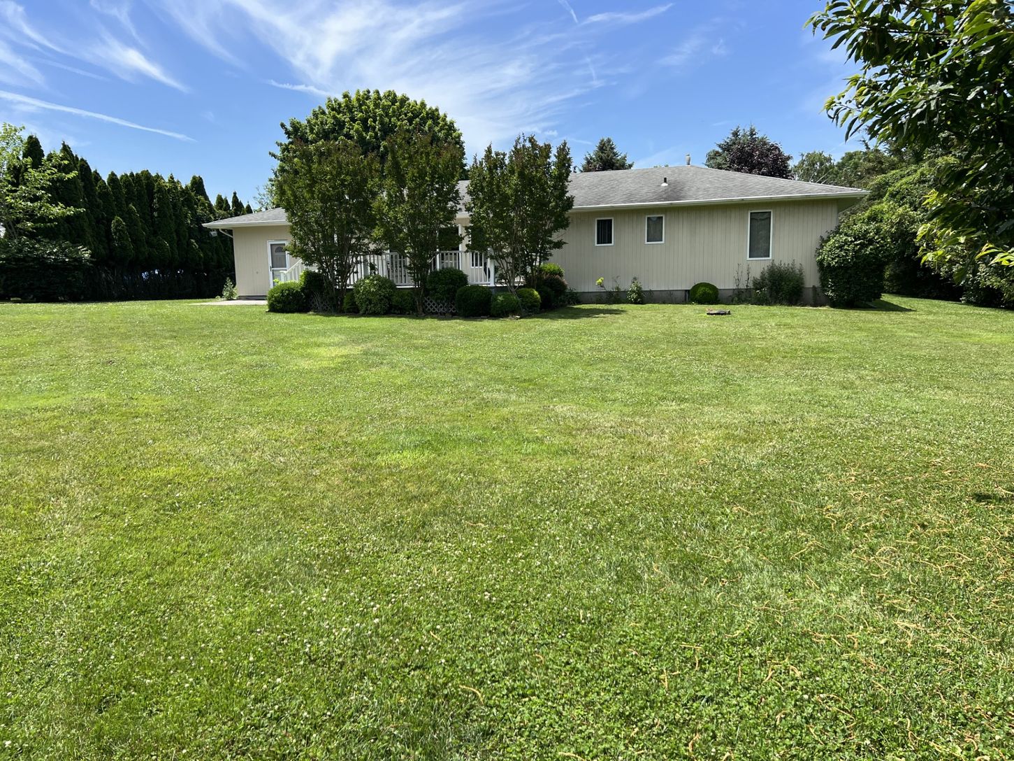 large backyard, perfect for outdoor relaxation.