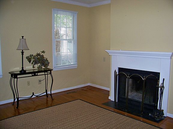 living room with fireplace
