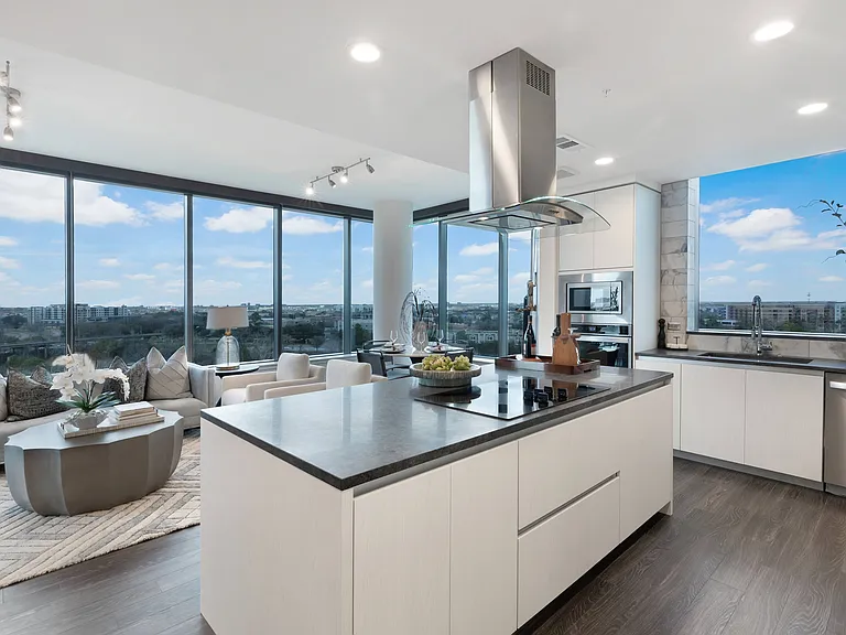 Open-concept living and kitchen