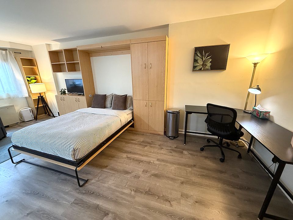 Fold-down bed and work area