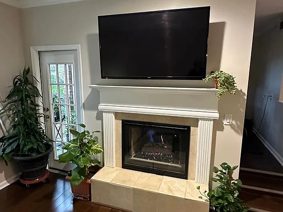 Fireplace is operational.