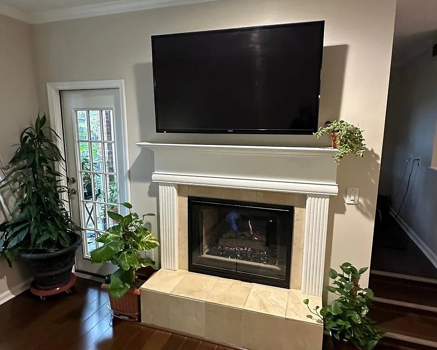 Fireplace is operational.
