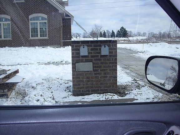 Brick mailbox