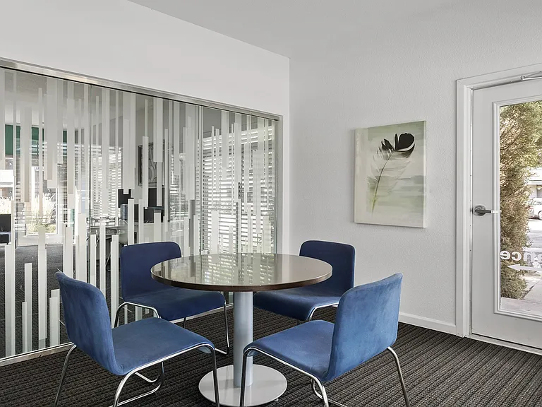No need to go into the office when you can take your business meetings in the on-site conference room.