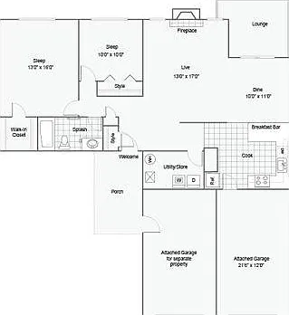 2-Bed 1-Bath Ranch 2-Bed 1-Bath Ranch