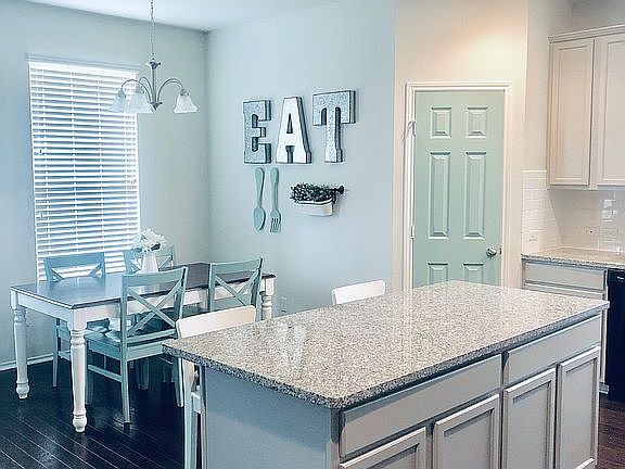 dining and kitchen island