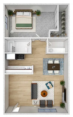 Floor plan 1 Bed 1 Bath
