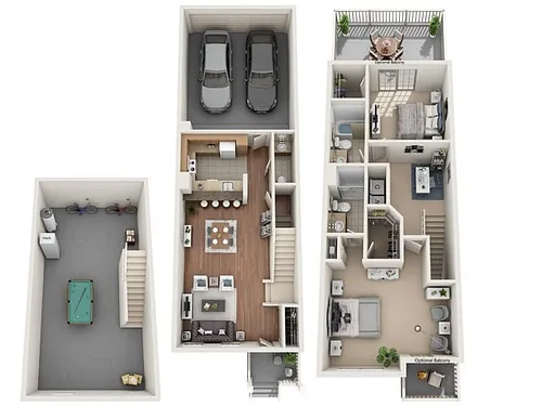 Floor plan Lafayette 2b TH loft