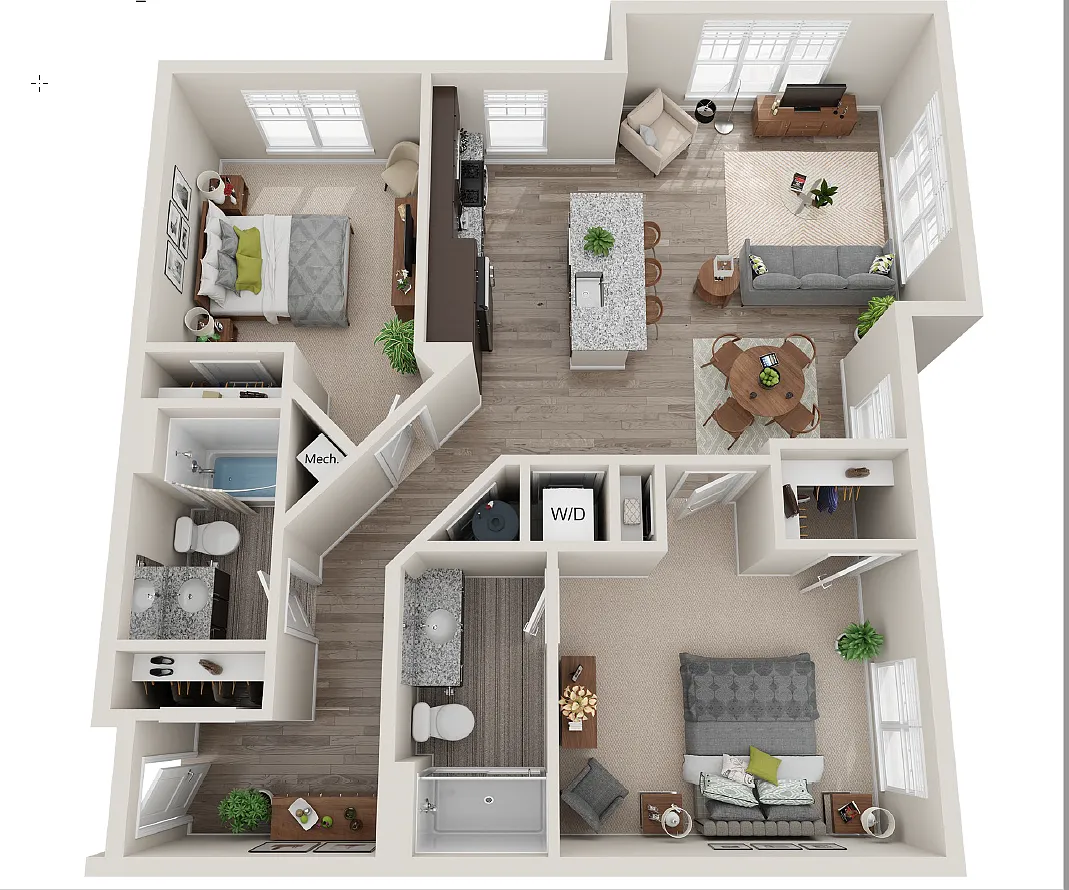 Floor plan Type C - Two Bedroom