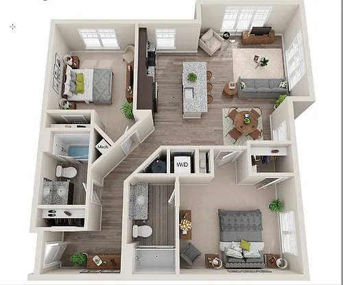 Floor plan Type C - Two Bedroom