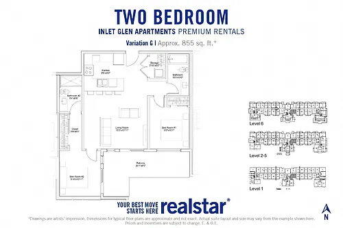 Floor plan 2 Bed 2 Bath G