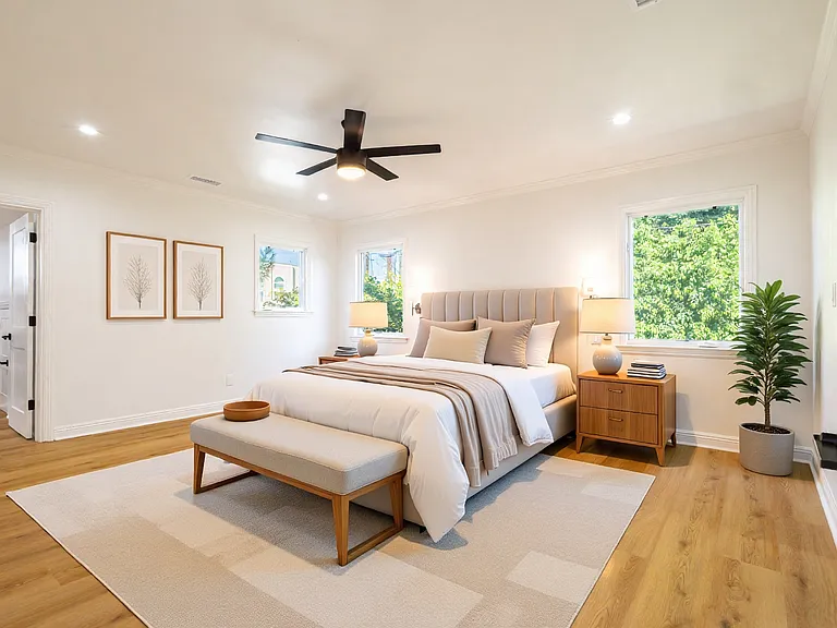 bedroom - digitally staged