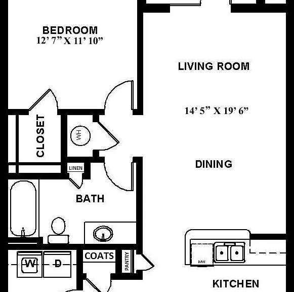 Jones Grant Urban Flats - A1 - 1 Beds - 1 Baths - 822 Sq. ft.