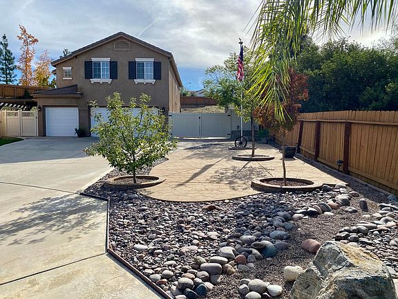 front yard fruiting apple tree