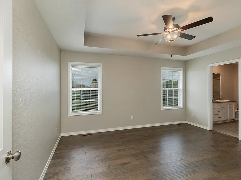 Tray ceiling in master bedroom