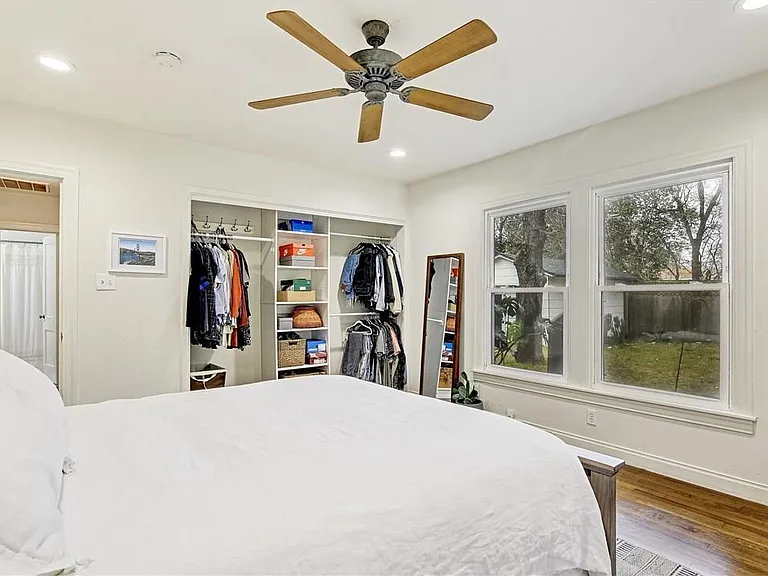 Large Primary Bedroom, Pictured with Queen Sized Bed (Large enough room to fit a king)