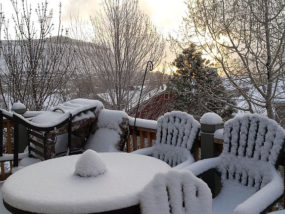 back deck in winter