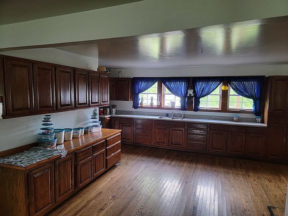 Honey locust kitchen cabinet
