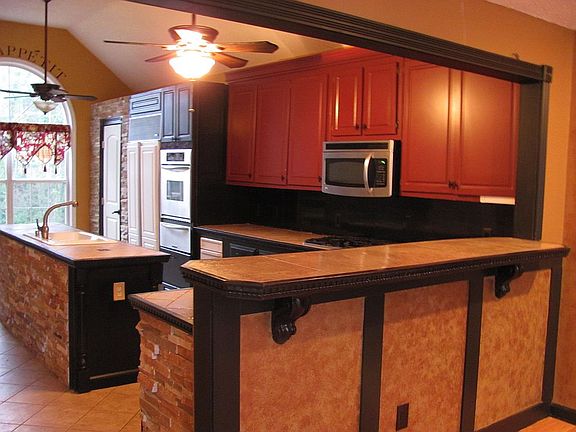 View into kitchen