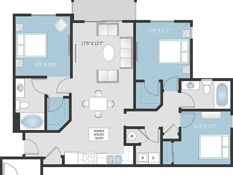 Solle Davie Luxury Apartments - Valencia - 2 Beds - 2 Baths - 1267 Sq. ft.