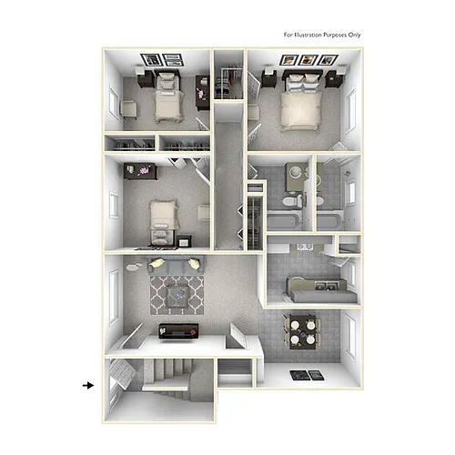 Floor plan 3 bedroom 2 bath