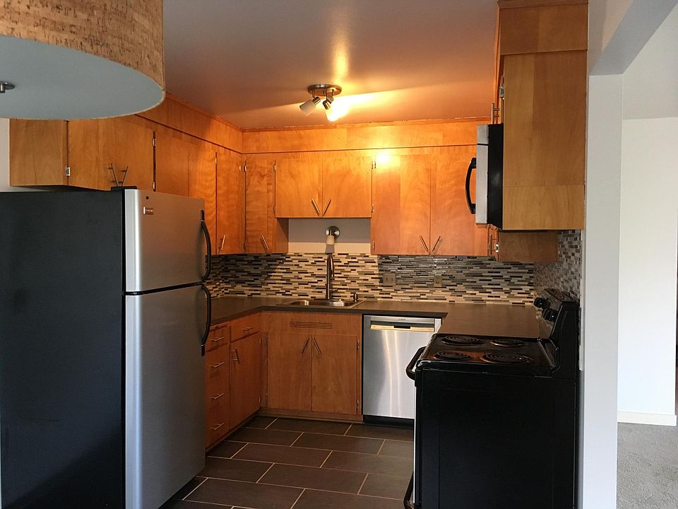 Kitchen facing west from dining area